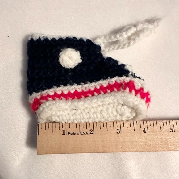 Vintage Petit Jouet 3pc Outfit Baby 6-9m Crane Truck Overalls Shirt Knit Booties - Picture 5 of 12